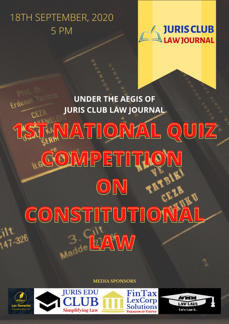 1st National Quiz Competition on Constitutional Law
