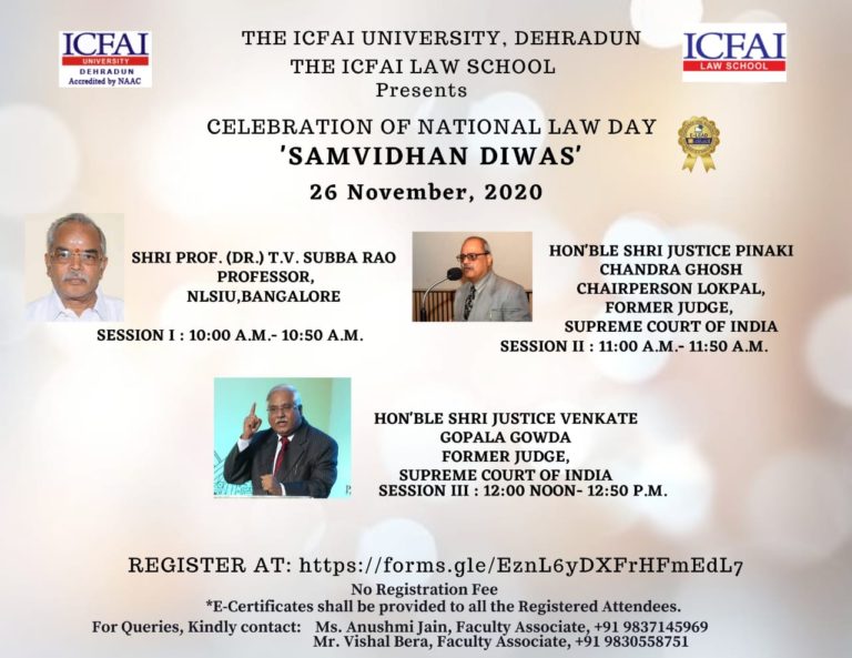 Special Guest Lecture on ‘National Law Day, 71st Constitutional Day, Samvidhan Diwas’