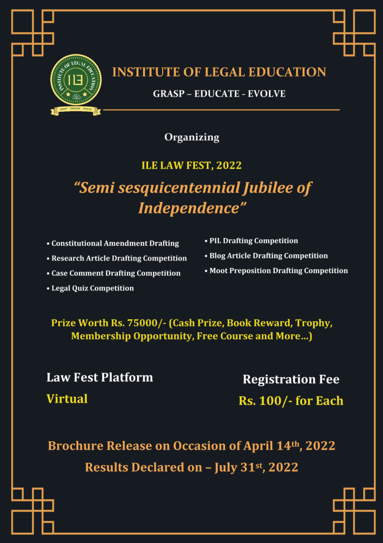 SEMISESQUICENTENNIAL JUBILEE OF INDEPENDENCE LAW FEST BY ILE
