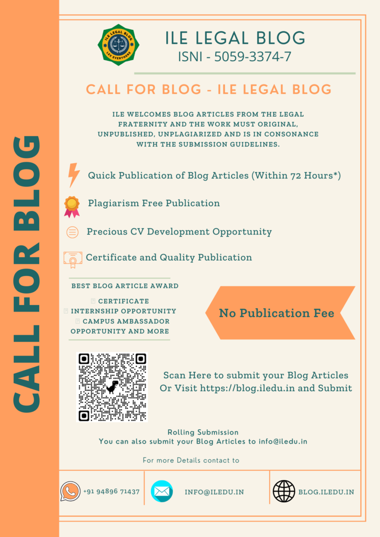 CALL FOR BLOGS: ILE LEGAL BLOG – ROLLING SUBMISSION!!!