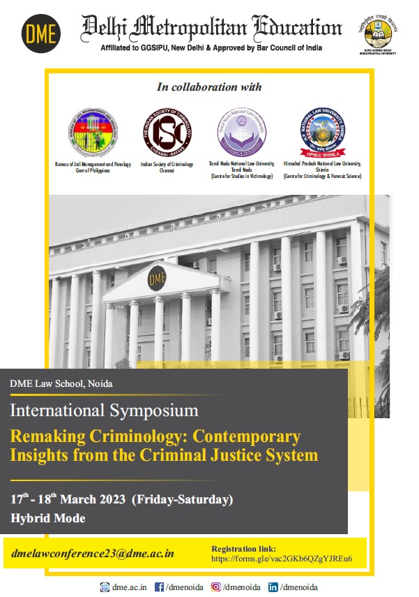DME LAW SCHOOL NOIDA – INTERNATIONAL SYMPOSIUM