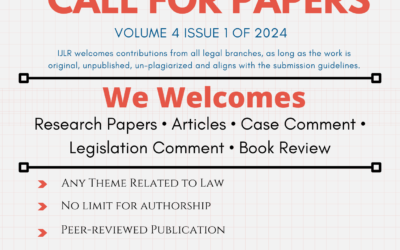 Call for Paper – Indian Journal of Legal Review’s [ISSN – 2583-2344] Volume 4 Issue 1 of 2024